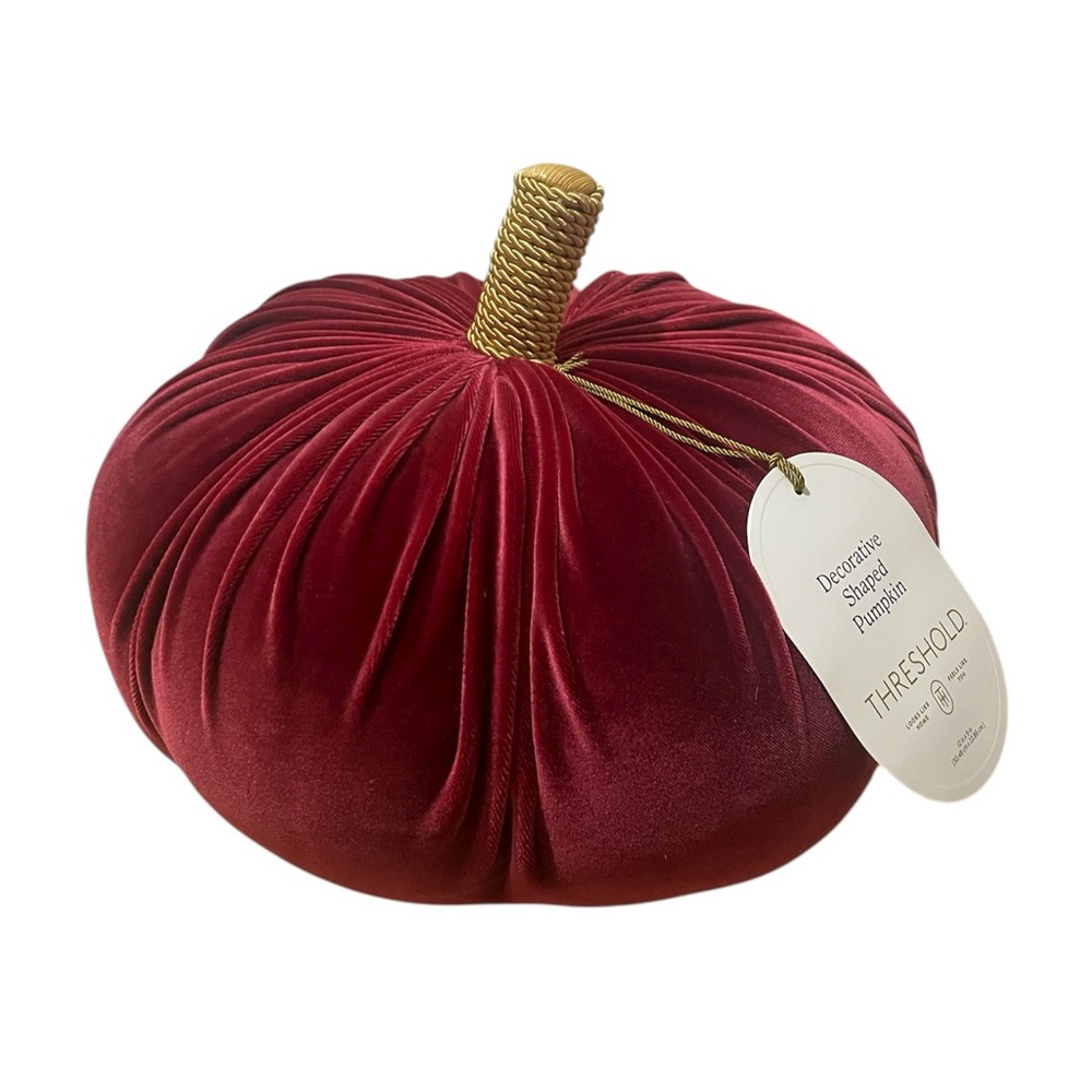 Threshold Decorative Shaped Velvet Pumpkin